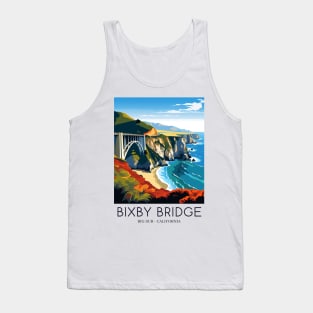 A Pop Art Travel Print of Bixby Bridge in Big Sur - California - US Tank Top